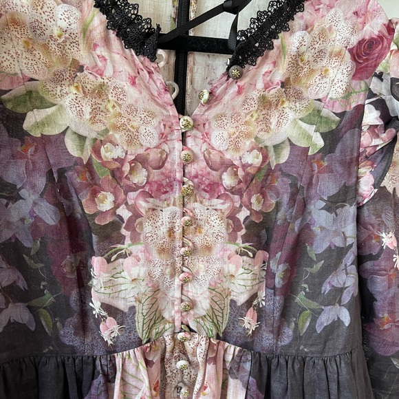 ZIMMERMAN DRESS
The Dancer Tie Neck Mini Black Garden Floral - Picture 11 of 12